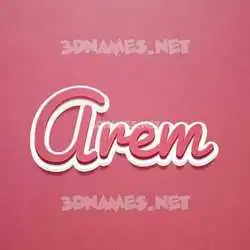 arem in Red Scribble style - 3D name wallpaper