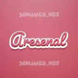 aresenal in Red Scribble style - 3D name wallpaper