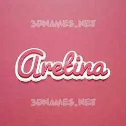aretina in Red Scribble style - 3D name wallpaper