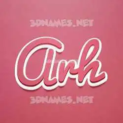 arh in Red Scribble style - 3D name wallpaper