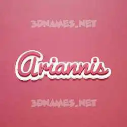 ariannis in Red Scribble style - 3D name wallpaper