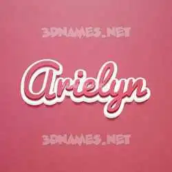 arielyn in Red Scribble style - 3D name wallpaper