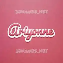 ariyonne in Red Scribble style - 3D name wallpaper