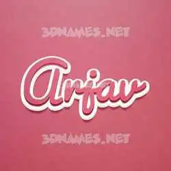 arjav in Red Scribble style - 3D name wallpaper
