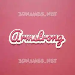 armstrong in Red Scribble style - 3D name wallpaper