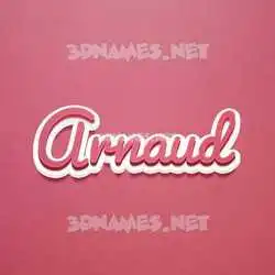 arnaud in Red Scribble style - 3D name wallpaper