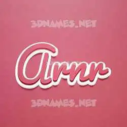 arnr in Red Scribble style - 3D name wallpaper