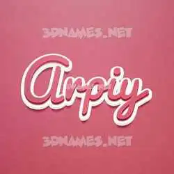arpiy in Red Scribble style - 3D name wallpaper