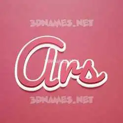 ars in Red Scribble style - 3D name wallpaper