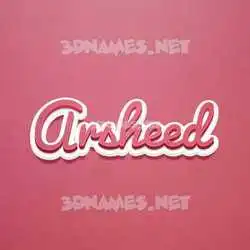 arsheed in Red Scribble style - 3D name wallpaper