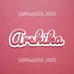 arshika in Red Scribble style - 3D name wallpaper