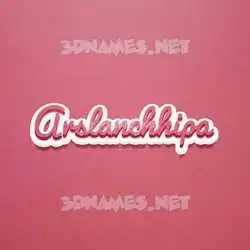 arslanchhipa in Red Scribble style - 3D name wallpaper