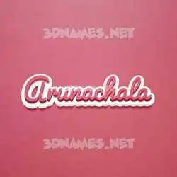 arunachala in Red Scribble style - 3D name wallpaper
