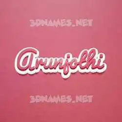 arunjothi in Red Scribble style - 3D name wallpaper