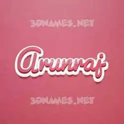 arunraj in Red Scribble style - 3D name wallpaper