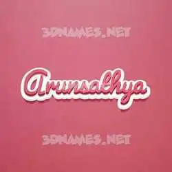 arunsathya in Red Scribble style - 3D name wallpaper