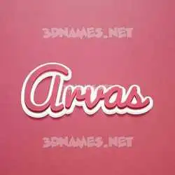 arvas in Red Scribble style - 3D name wallpaper