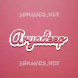 aryadeep in Red Scribble style - 3D name wallpaper