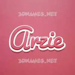 arzie in Red Scribble style - 3D name wallpaper