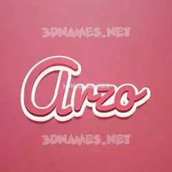 arzo in Red Scribble style - 3D name wallpaper