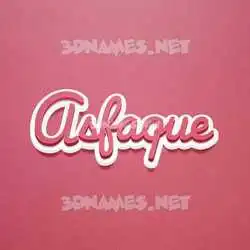 asfaque in Red Scribble style - 3D name wallpaper
