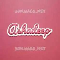 ashadeep in Red Scribble style - 3D name wallpaper