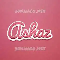 ashaz in Red Scribble style - 3D name wallpaper