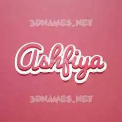 ashfiya in Red Scribble style - 3D name wallpaper
