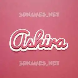 ashira in Red Scribble style - 3D name wallpaper