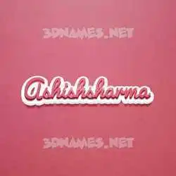 ashishsharma in Red Scribble style - 3D name wallpaper