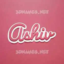 ashiv in Red Scribble style - 3D name wallpaper