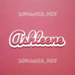 ashleene in Red Scribble style - 3D name wallpaper
