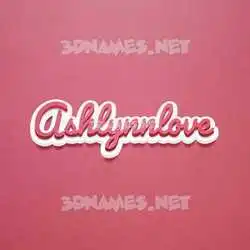 ashlynnlove in Red Scribble style - 3D name wallpaper