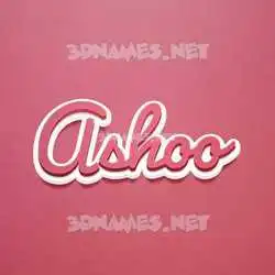 ashoo in Red Scribble style - 3D name wallpaper