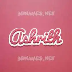 ashrith in Red Scribble style - 3D name wallpaper