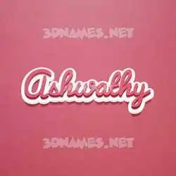 ashwathy in Red Scribble style - 3D name wallpaper
