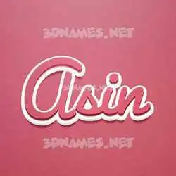 asin in Red Scribble style - 3D name wallpaper