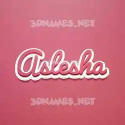 aslesha in Red Scribble style - 3D name wallpaper