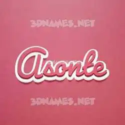 asonte in Red Scribble style - 3D name wallpaper