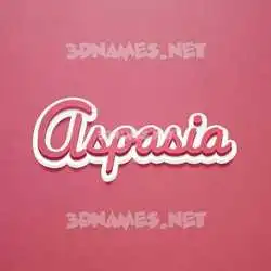 aspasia in Red Scribble style - 3D name wallpaper