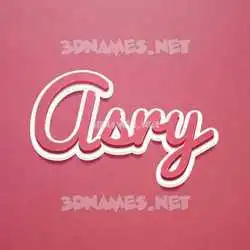 asry in Red Scribble style - 3D name wallpaper
