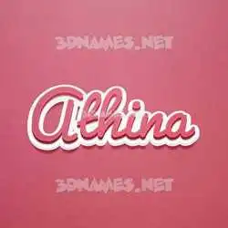 athina in Red Scribble style - 3D name wallpaper
