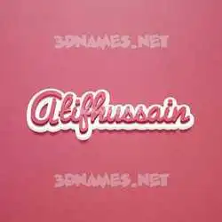atifhussain in Red Scribble style - 3D name wallpaper