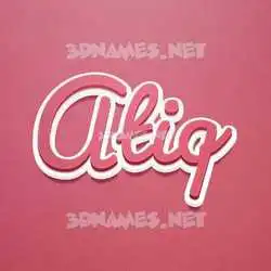 atiq in Red Scribble style - 3D name wallpaper