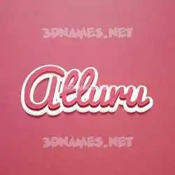 atluru in Red Scribble style - 3D name wallpaper