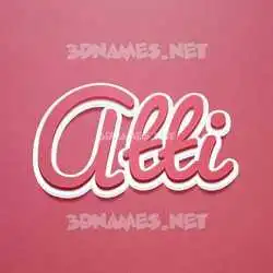 atti in Red Scribble style - 3D name wallpaper