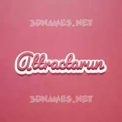 attractarun in Red Scribble style - 3D name wallpaper
