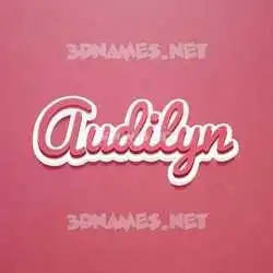 audilyn in Red Scribble style - 3D name wallpaper