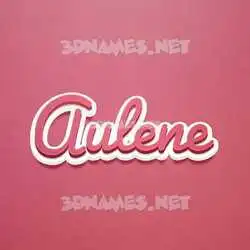 aulene in Red Scribble style - 3D name wallpaper