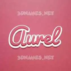 aurel in Red Scribble style - 3D name wallpaper